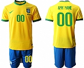 2020-21 Brazil Customized Home Soccer Jersey,baseball caps,new era cap wholesale,wholesale hats